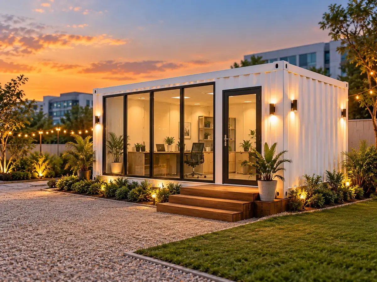 Siddhi Infra portable office container installed at a client site