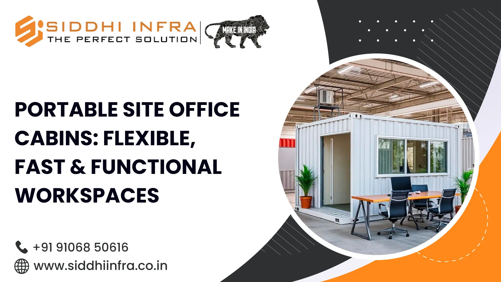 Portable Site Office Cabins Flexible Fast And Functional Workspaces — Siddhi Infra India