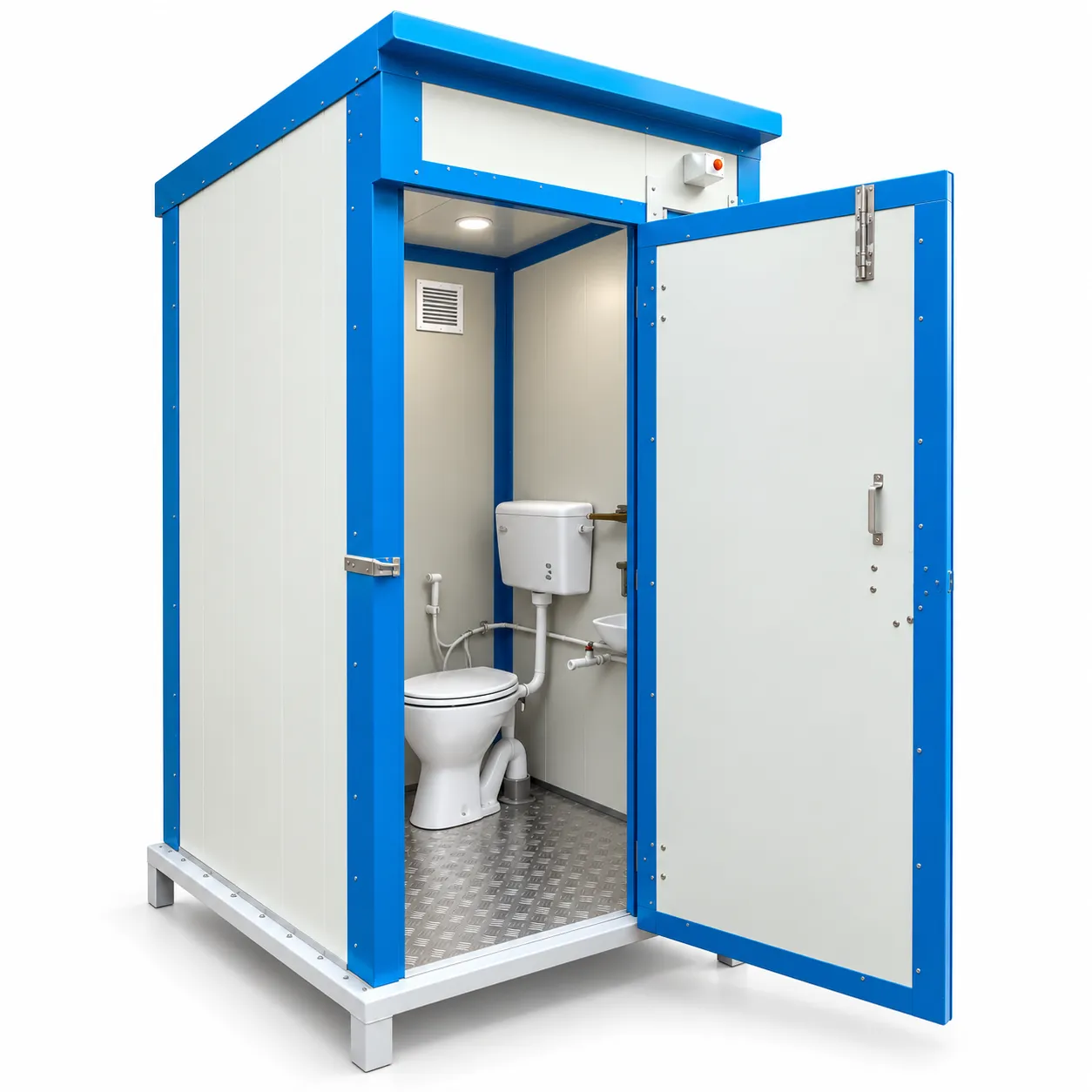 PUF insulated portable toilet for extreme weather
